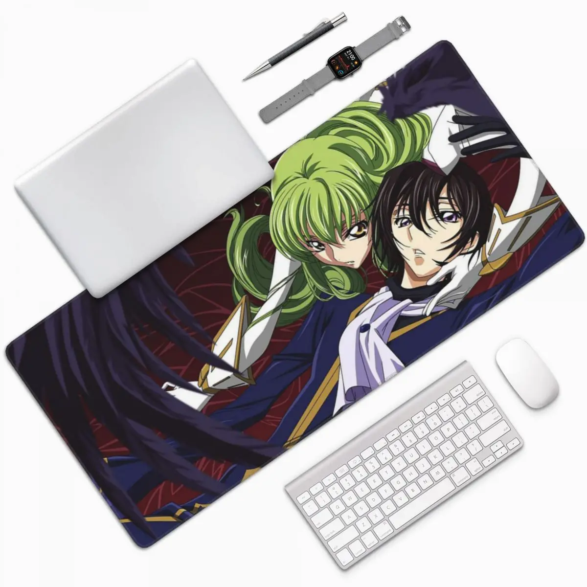 Anime Code Geass Large Mouse Pad Computer Keyboard Mouse Mat Gaming PC Laptop Desk Mat Office Accessories Table Mats