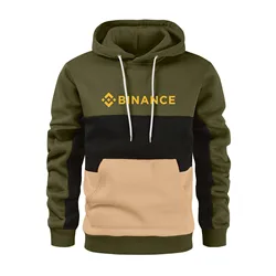 2024 Spring Autumn New Binance Hoodie Sports Top Pullover All-Match Casual Men's Women's Sportswear Oversized Print Hoodie