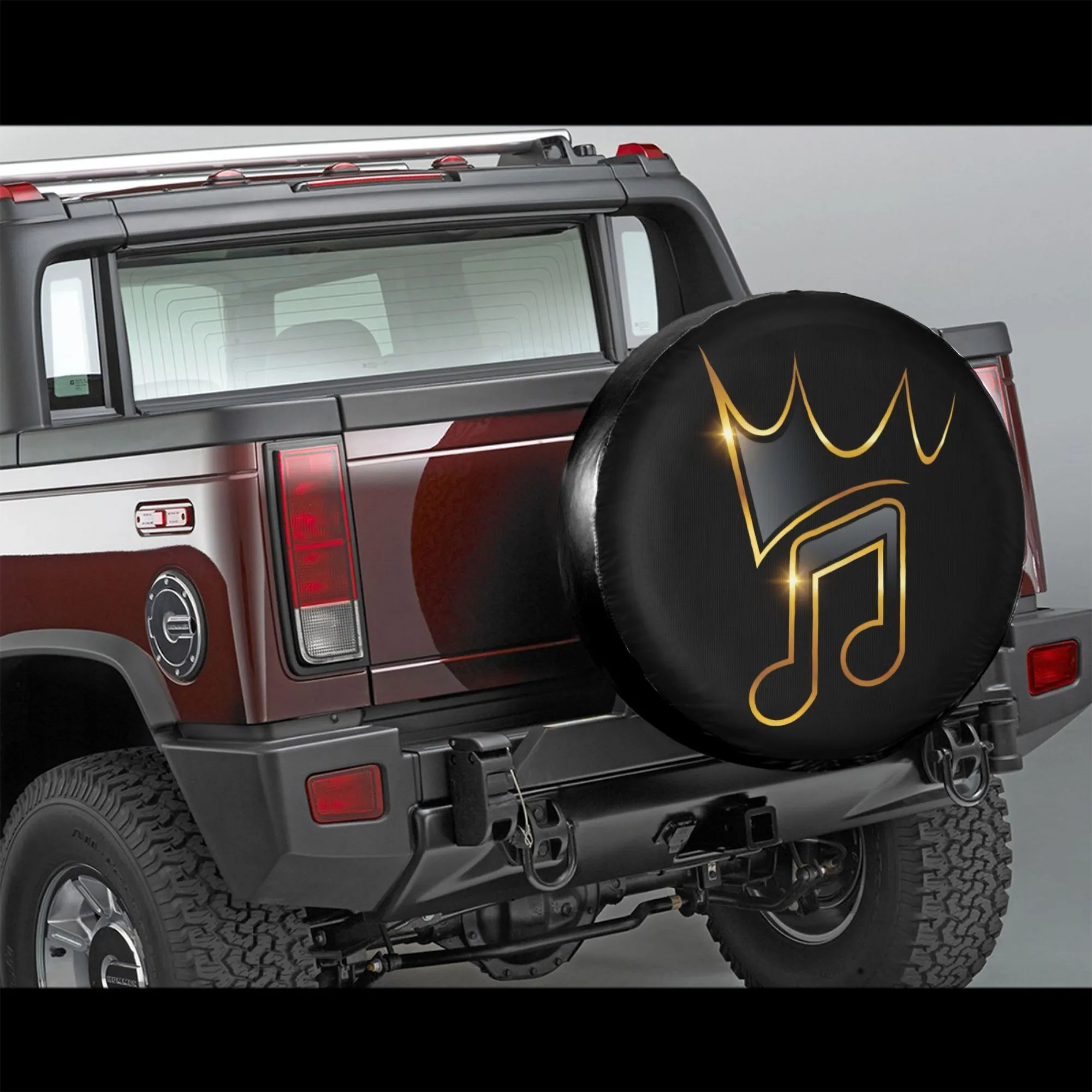 Фото Чехол для шин Crown Music Note для внедорожников и грузовиков, универсальный, водонепроницаемый, защитный чехол для запасного колеса