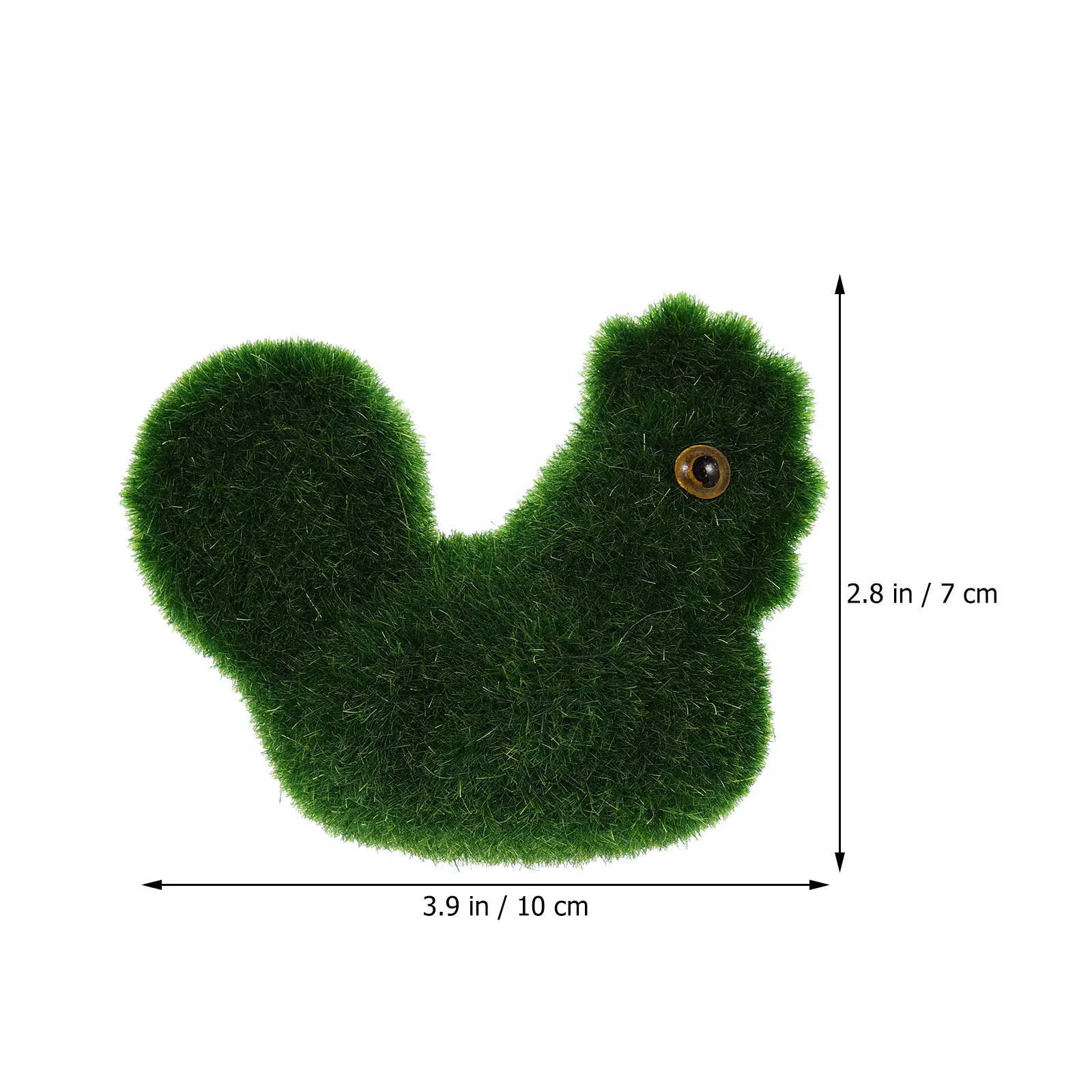 

Artificial Moss Rooster Decorative Animal Bright Green Color Perfect Centerpiece Party Easter Joy DIY Micro Landscape Decor