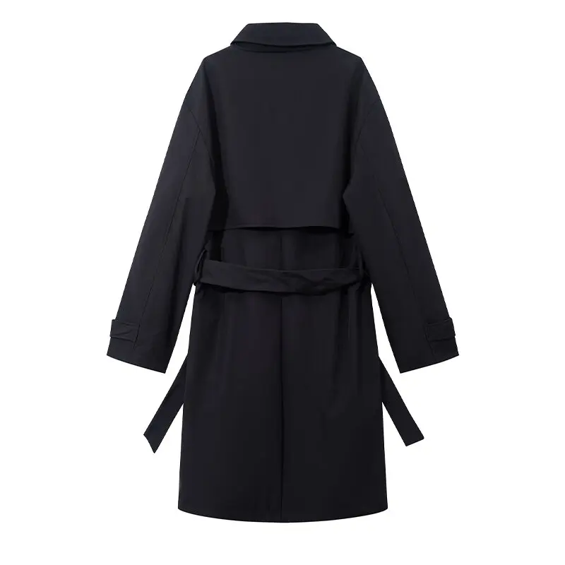 Autumn and Spring New Fashion Trend Pure Color Long Trench Coat Men’s Casual Loose Sports Plus Size High Quality Outerwear M-2XL 4 Autumn and Spring New Fashion Trend Pure Color Long Trench Coat Men's Casual Loose Sports Plus Size High Quality Outerwear M-2XL 4