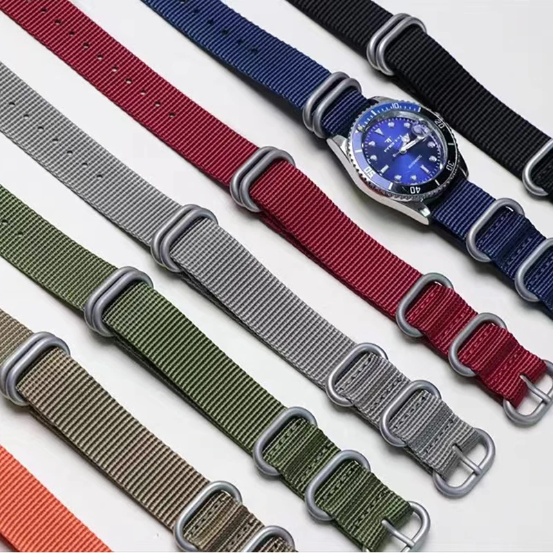 18mm 20mm 22mm 24mm Nylon  Watch strap  watchband comfortable bracelet High Quality Watch  Stainless  Steel Buckle  soft