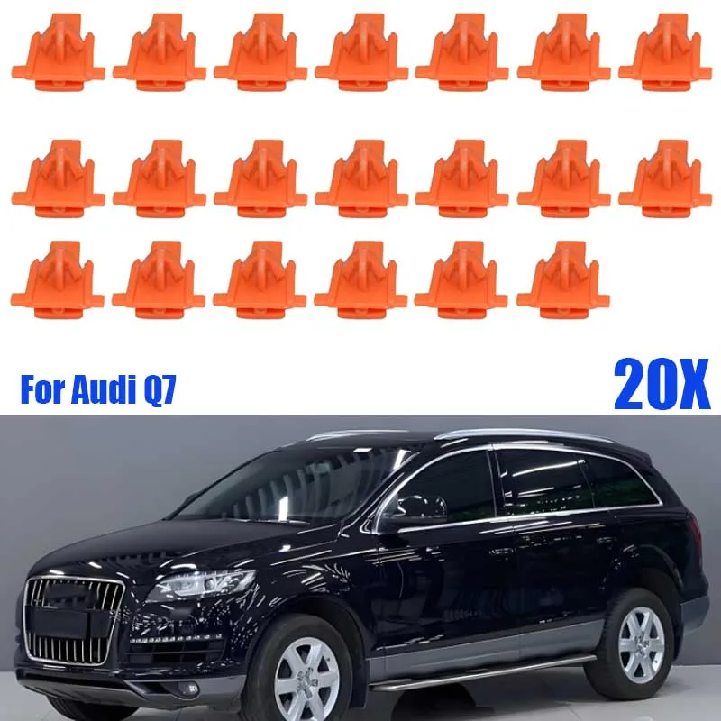20Pcs Car Sill Protector Clip Front Rear Door Side Skirt Molding Clips For Audi Q7 4L 2007-2015 4L0853909