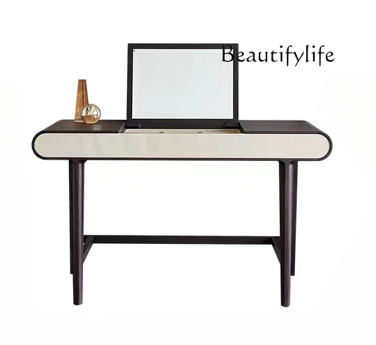 Italian Minimalist Dressing Table Smoky Flip High-End Makeup Table Desk Integrated