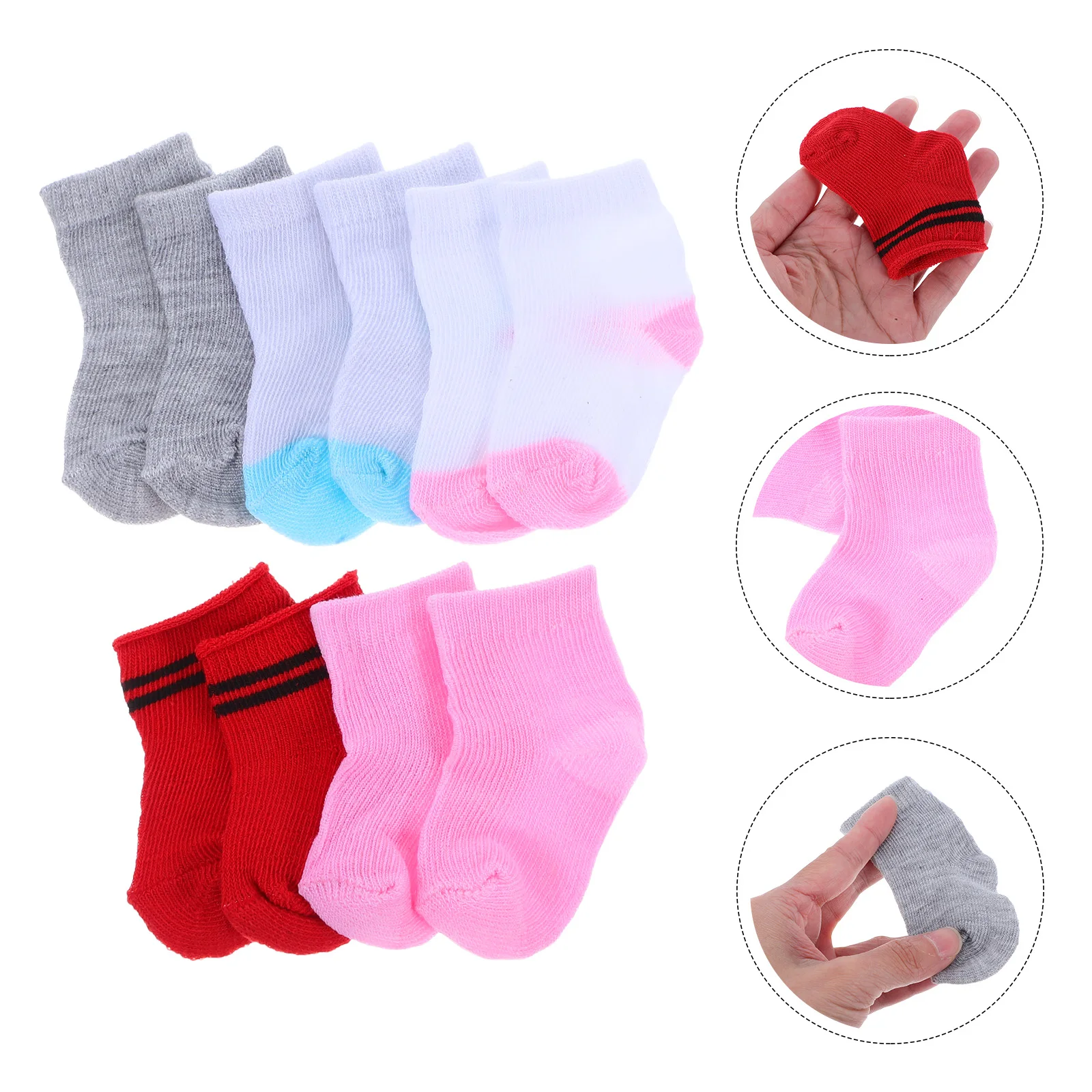 

Baby Socks Set Multicolor 18 Inch Accessories Comfortable Lace Design Outfit Socks For Girls Action Figure