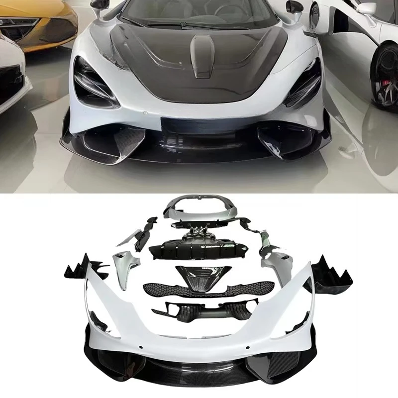 ML0207 for 720S Body Kit Upgrade 765LT Full Carbon Fiber Exhaust Bumper Bolt-On Installation Universal Fitment High