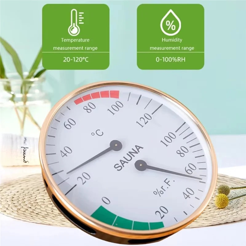 

B-Est Sauna Room 2 In 1 Thermometer Hygrometer Indoor Humidity Temperature Meter Gauge For Bathroom Sweat Streamroom