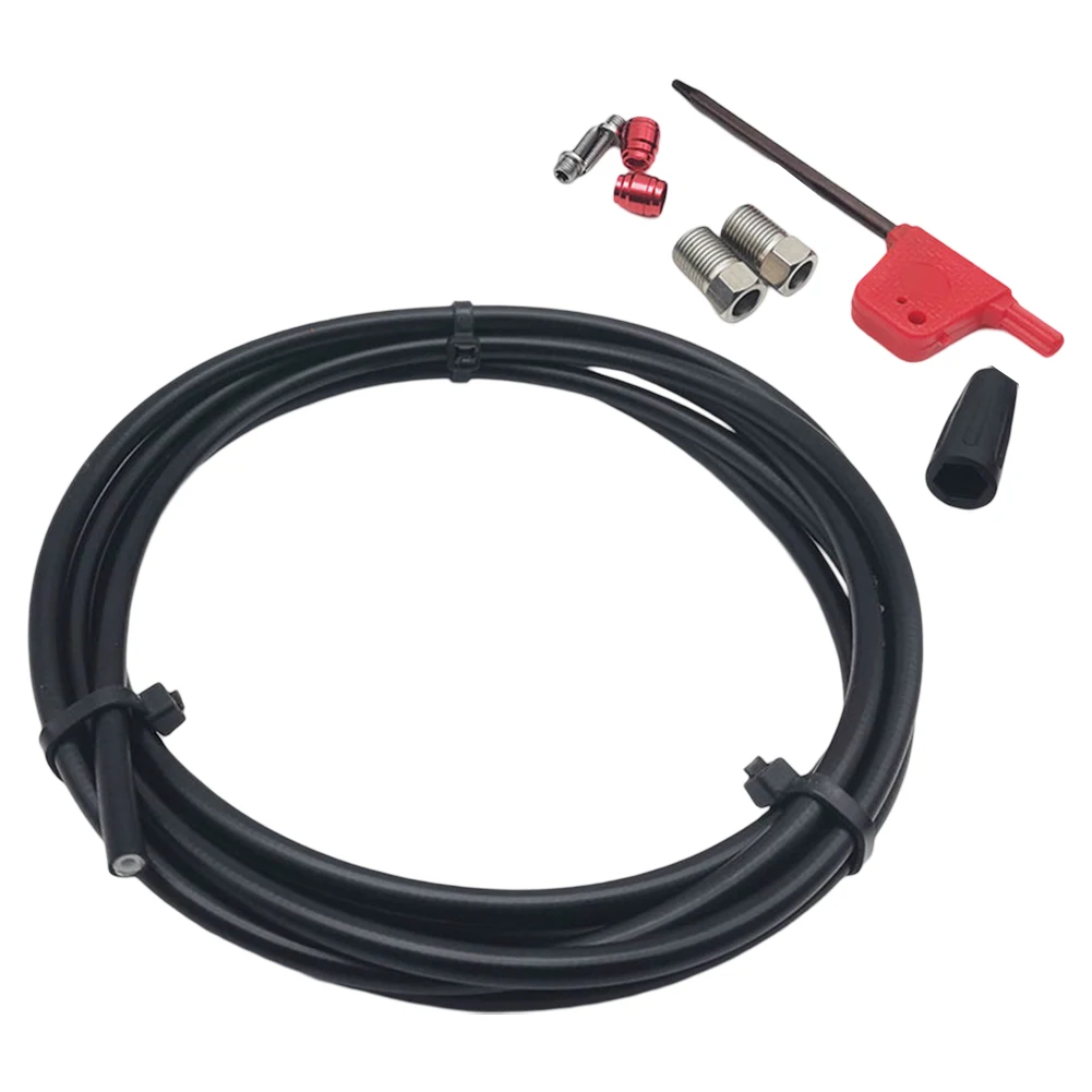 Hydraulischer Scheibenbremsschlauch 200 cm für SRAM RED AXS für FORCE AXS, schwarze Gummistahlleitung mit CNC-Armaturen und Werkzeug