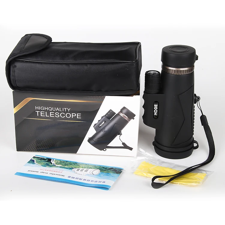 MOGE 12X50 Outdoor Monocular Telescope Handheld Birdwatching Scopes HD Low-light Night Vision Monoculars for Hunting Camping