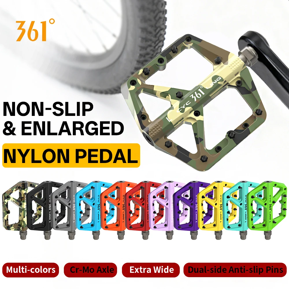 361 Degrees Bicycle Pedals DU Bearing Flat Pedal Ultralight Non Slip Mountain Bike Cycling MTB Cycling Pedal Bicycle Accessories