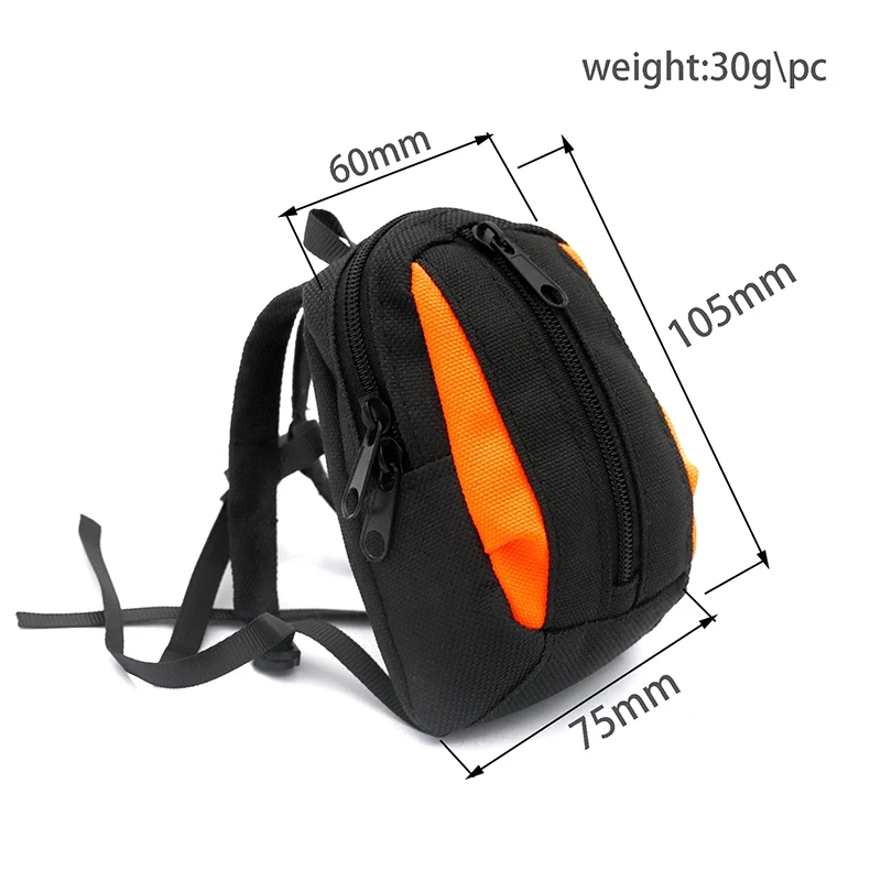 1 pçs simulação mochila saco de armazenamento saco de bagagem bolsa decoração para losi 1/4 promoto-mx motocicleta atualização peças acessórios