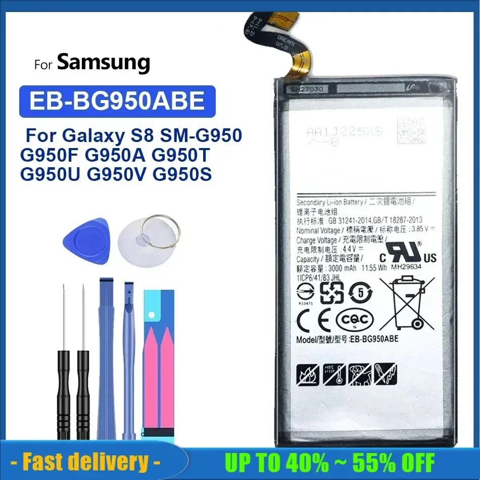 Battery For Samsung Galaxy S2 S3 S4 S5 mini S6 S7 Edge S8 S9 S10 5G S20 Plus/A3 A5 A7 A9 2015 2016 2017 SM G930F G950F G920F