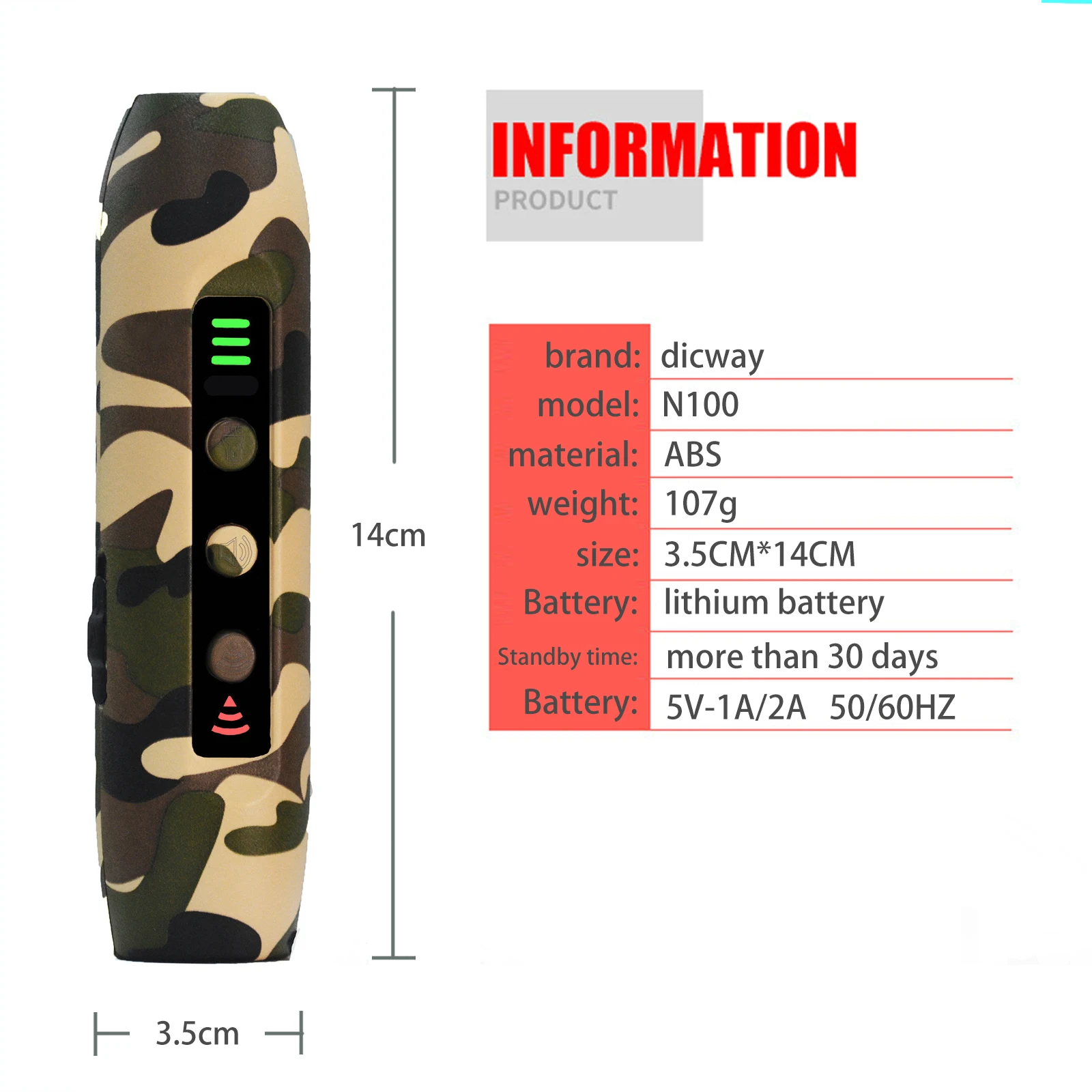 Ultraschall Haustier Hund Katze Repeller Anti Barking Stop Rinde Trainings gerät Adapter Trainer führte Ultraschall mit Taschenlampe Repellent – Detail 7