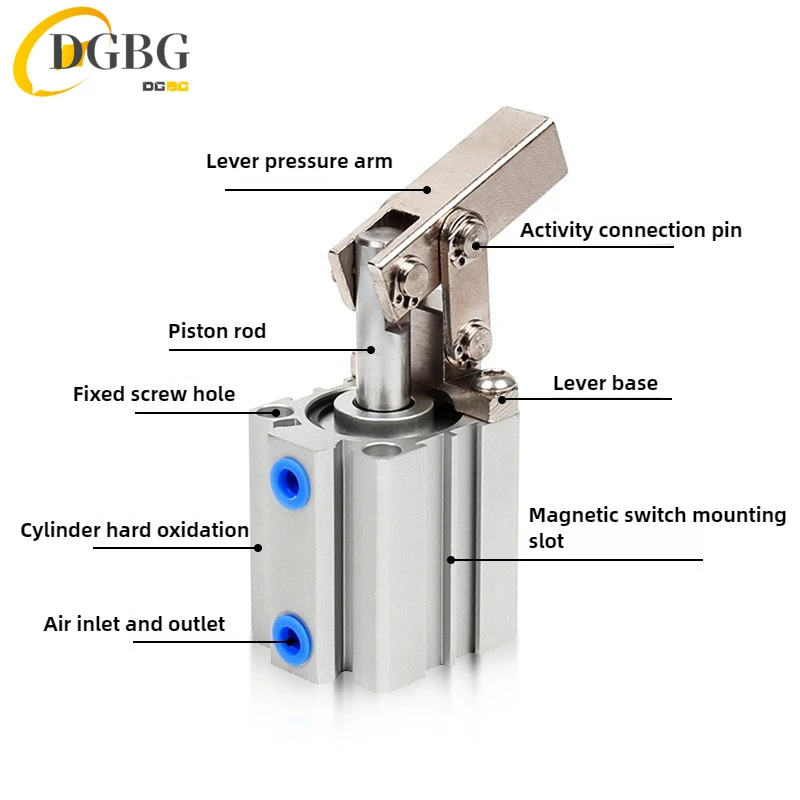 Lever cylinder pneumatic clamping rocker arm air compression fixture cylinder ALC-25/32/40/50/63/80 JGL-25/32/40/50/63/80