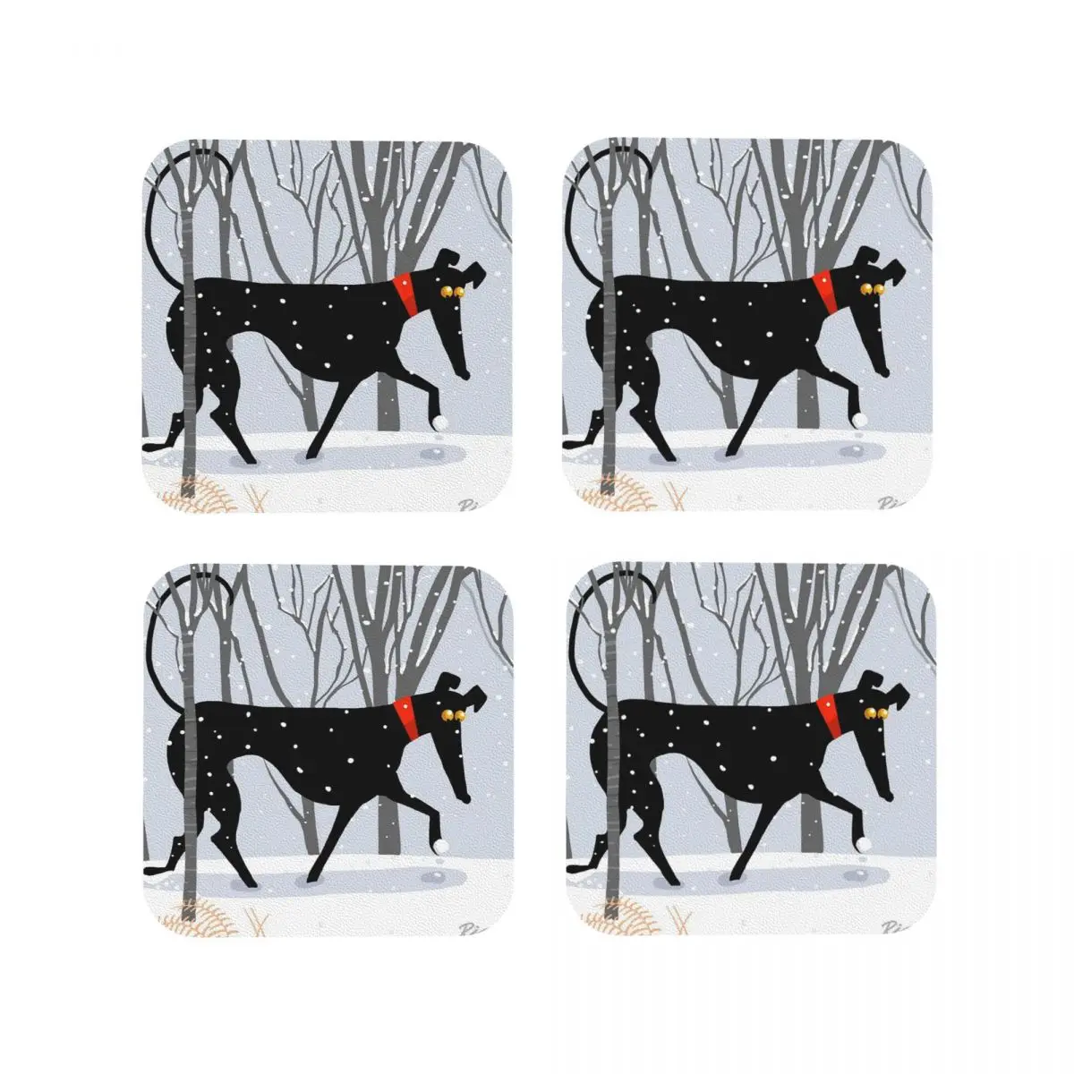 Winter Hound Coaster Baking Mat Decoration And Accessories For Table Utensils For Kitchen Dining Table Mat Napkins Coffee Mat