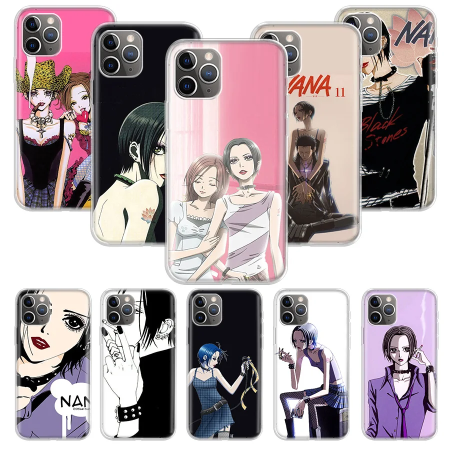 NaNa osaki Phone Case For Apple iPhone 16 15 14 13 12 11 Pro Max XS XR X 7 + 8 Plus SE Soft Shell Cover Coque 15 + 14 13 12 Mini