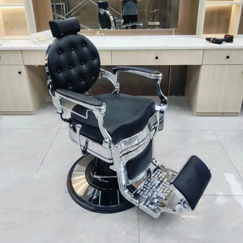 

Stool Vintage Barber Chair Tattoo Spinning Luxury Hairdresser Chairs Salon Recliner Leather Taurete Silla Luxury Furniture