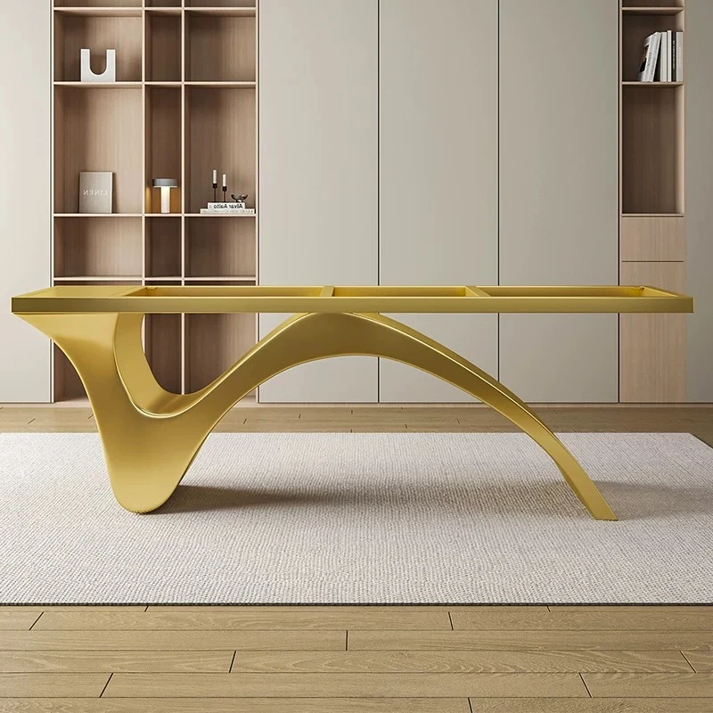 Creative table legs bracket luxury stone table legs stainless steel dining feet rock slab base marble desk feet