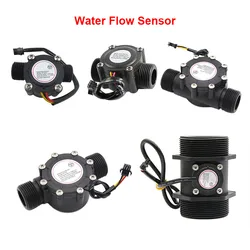 Water Flow Sensor DC3.5-24V Nylon Liquid Flowmeter NPN Hall Flow Sensor Water 1.75MPa 1/2