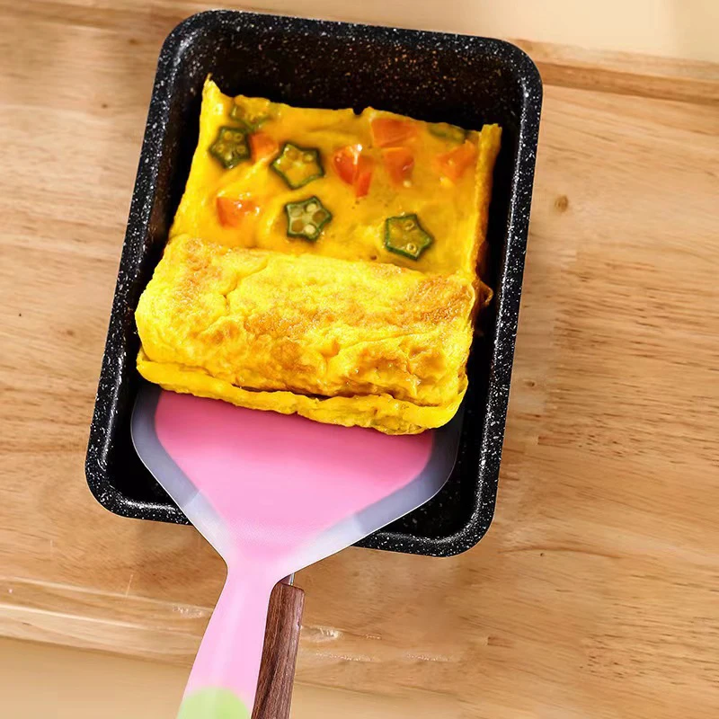 Multi-Purpose Non-Stick Pan Utensils - Silicone Egg Spatula, Wide Pancake Turner, and Egg Flipper for Cooking and Baking view 5