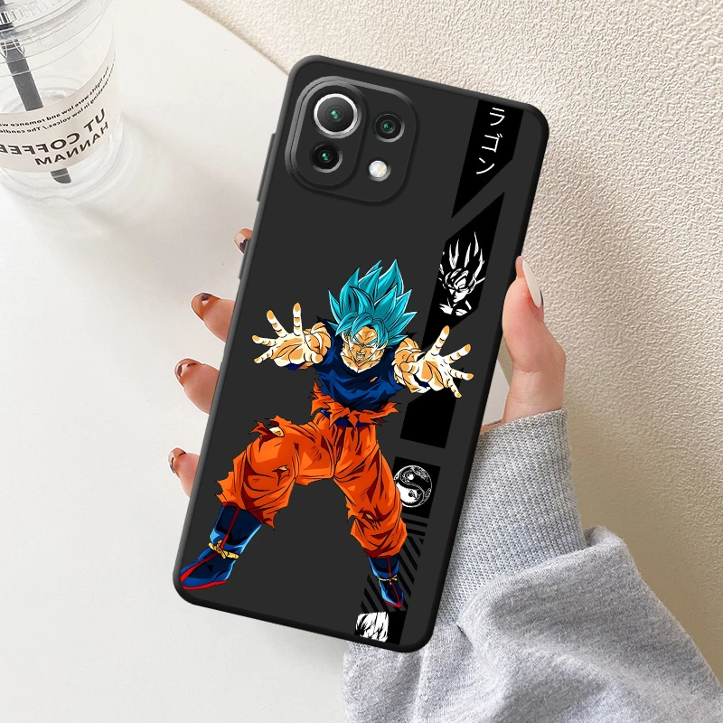 เคสสำหรับ Xiaomi Redmi 9 A5 K40 K80 Pro 14C 12C A1 A2 Plus 13C A4 A3 10 สีดำ เคสโทรศัพท์แบบนิ่มลายดราก้อนบอล ซูเปอร์ คูล โกคู