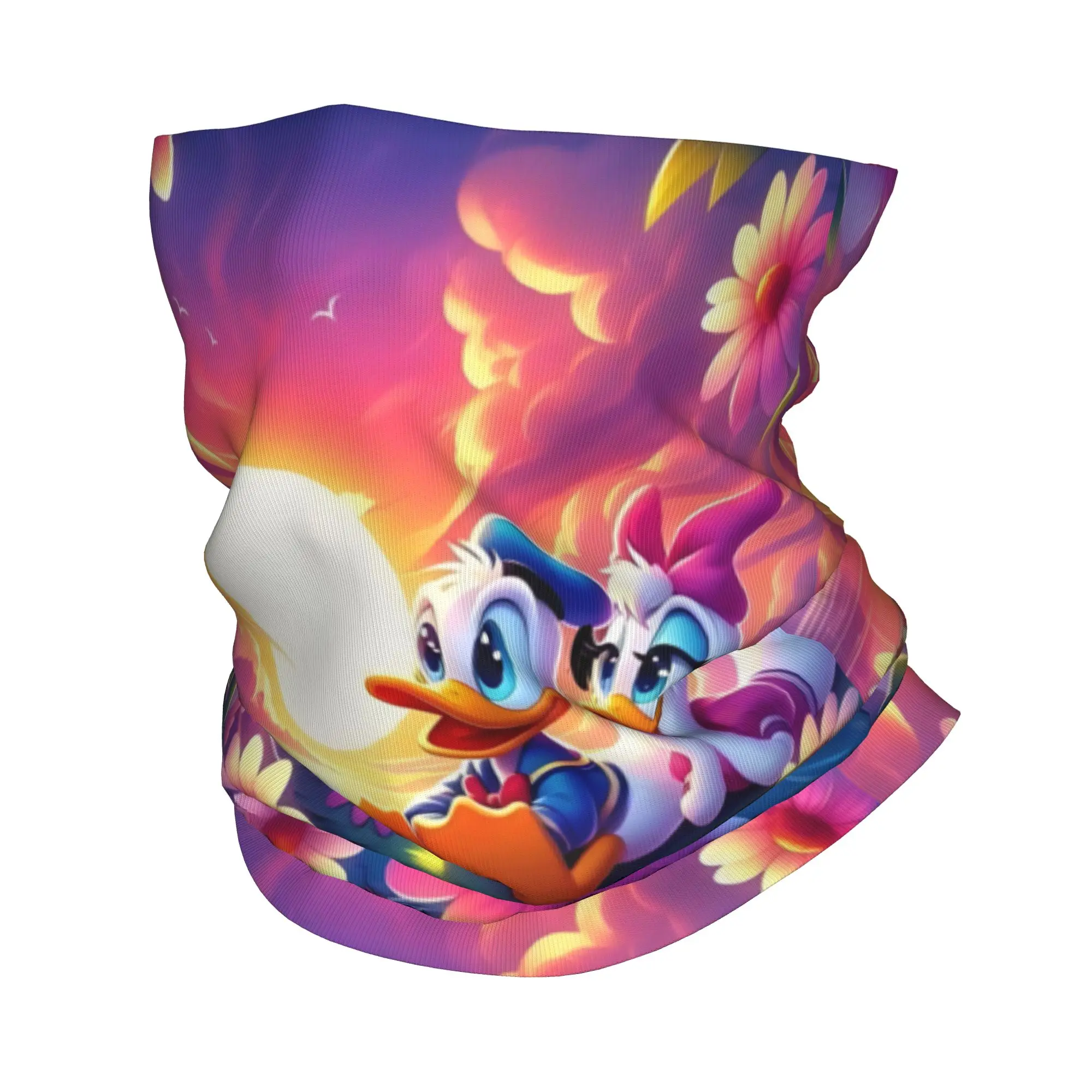 

Индивидуальный зимний ветрозащитный шарф-бандана с изображением Дональда Дака для мужчин, многофункциональный головной убор для походов