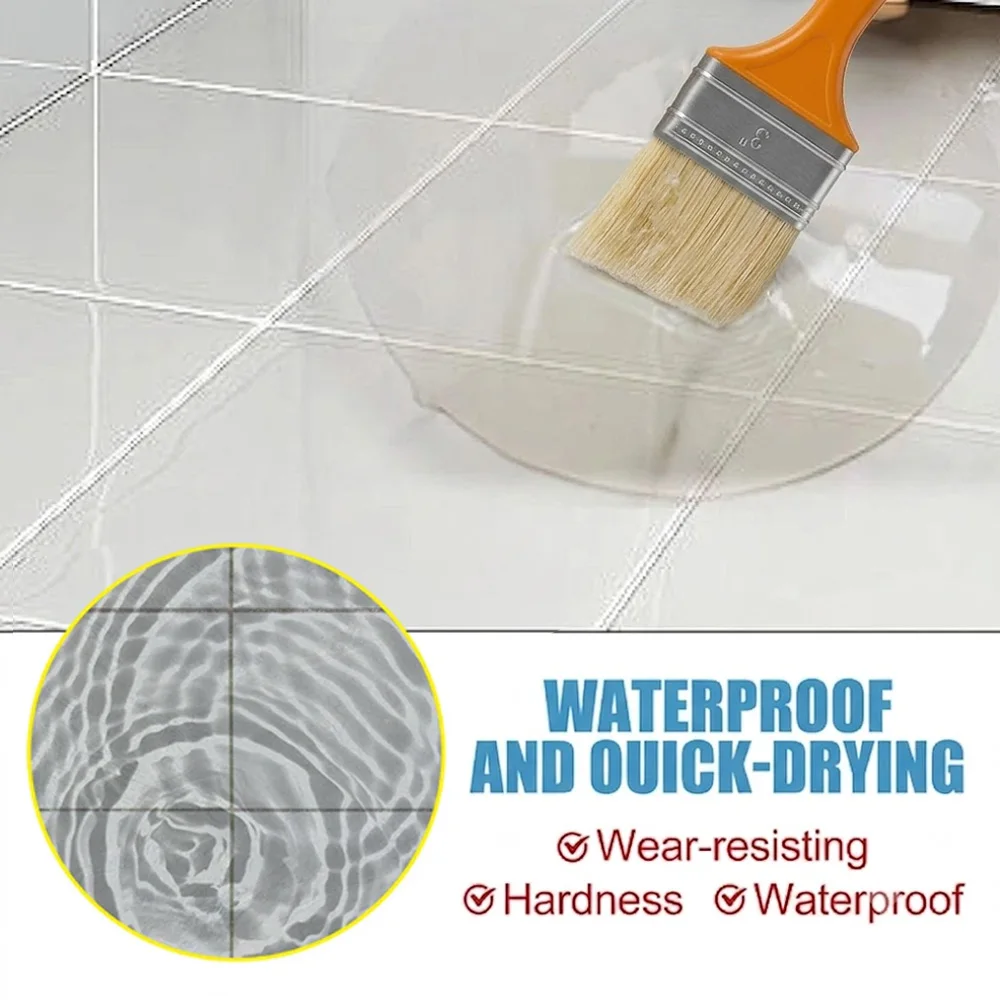 500ml Invisible Waterproof Glue Sealant Agent with Brush Clear Water Based Leak Crack Seam Repair for Bathroom Kitchen Roof Wall