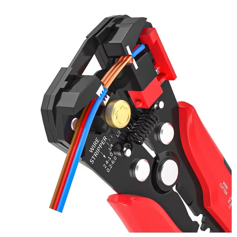 

Wire stripping pliers for automatic electricians