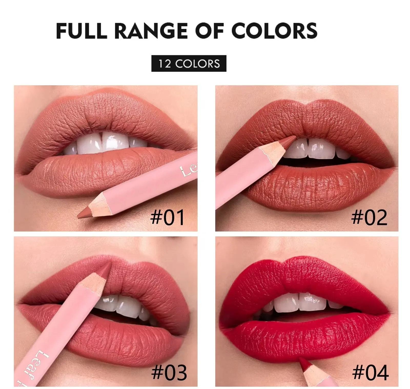 12 pz Lip Liner Matita Set Opaco Nude Contorno Lipliner Matita Rossetto Impermeabile di Lunga Durata Rossetto Penna Lip Tint Cosmetici