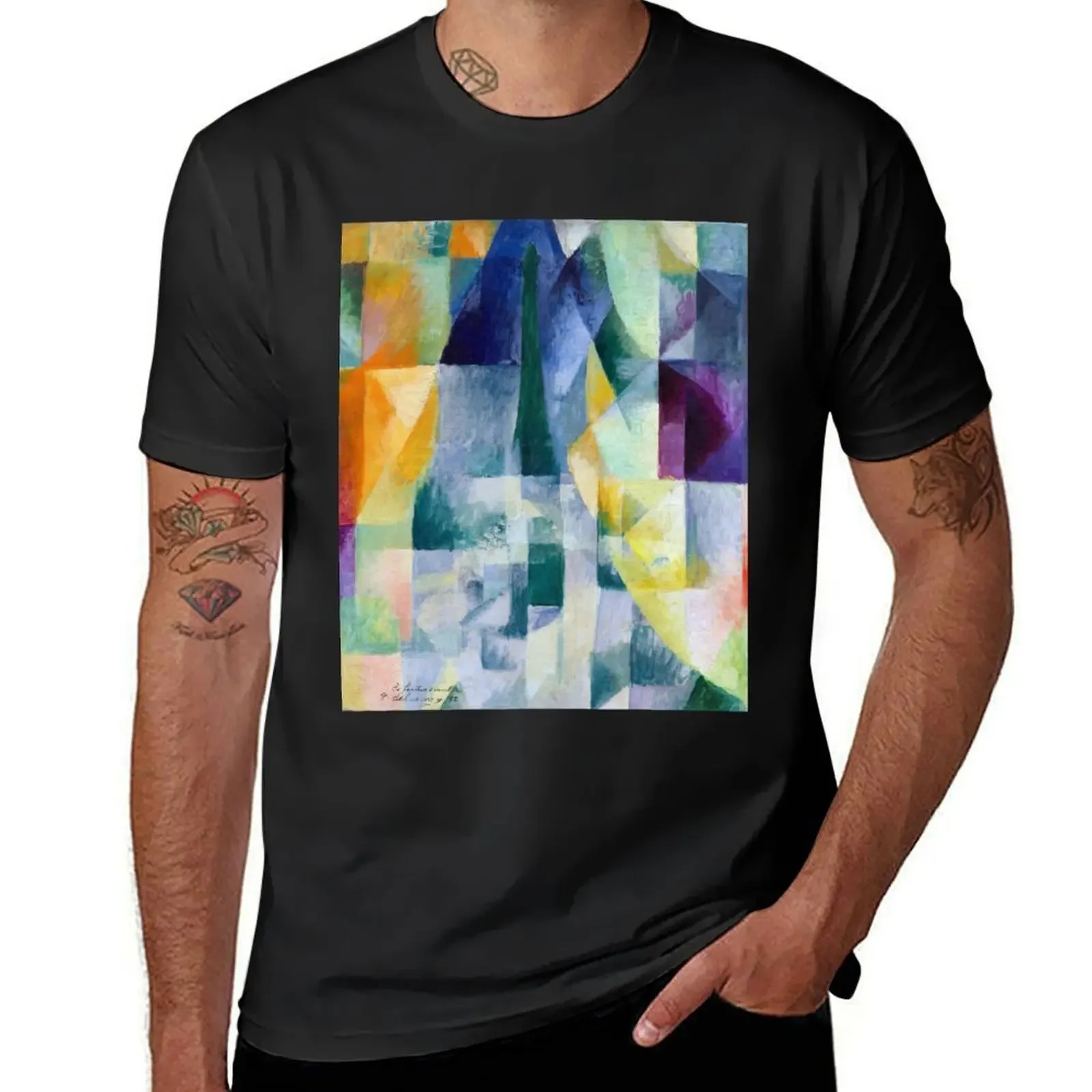 Robert Delaunay Simultaneous Windows T-Shirt plus sizes oversized graphic tee mens t shirt graphic