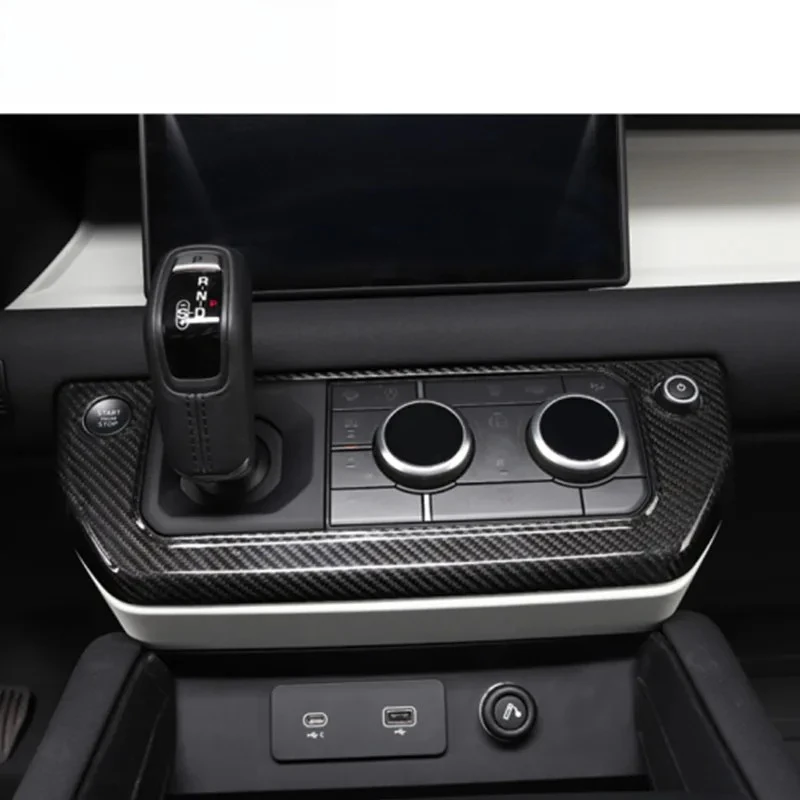 High Quality Defender Carbon Fiber Auxiliary Instrument Panel Trim Strip Handle Cover Steering Wheel for Defender Interior