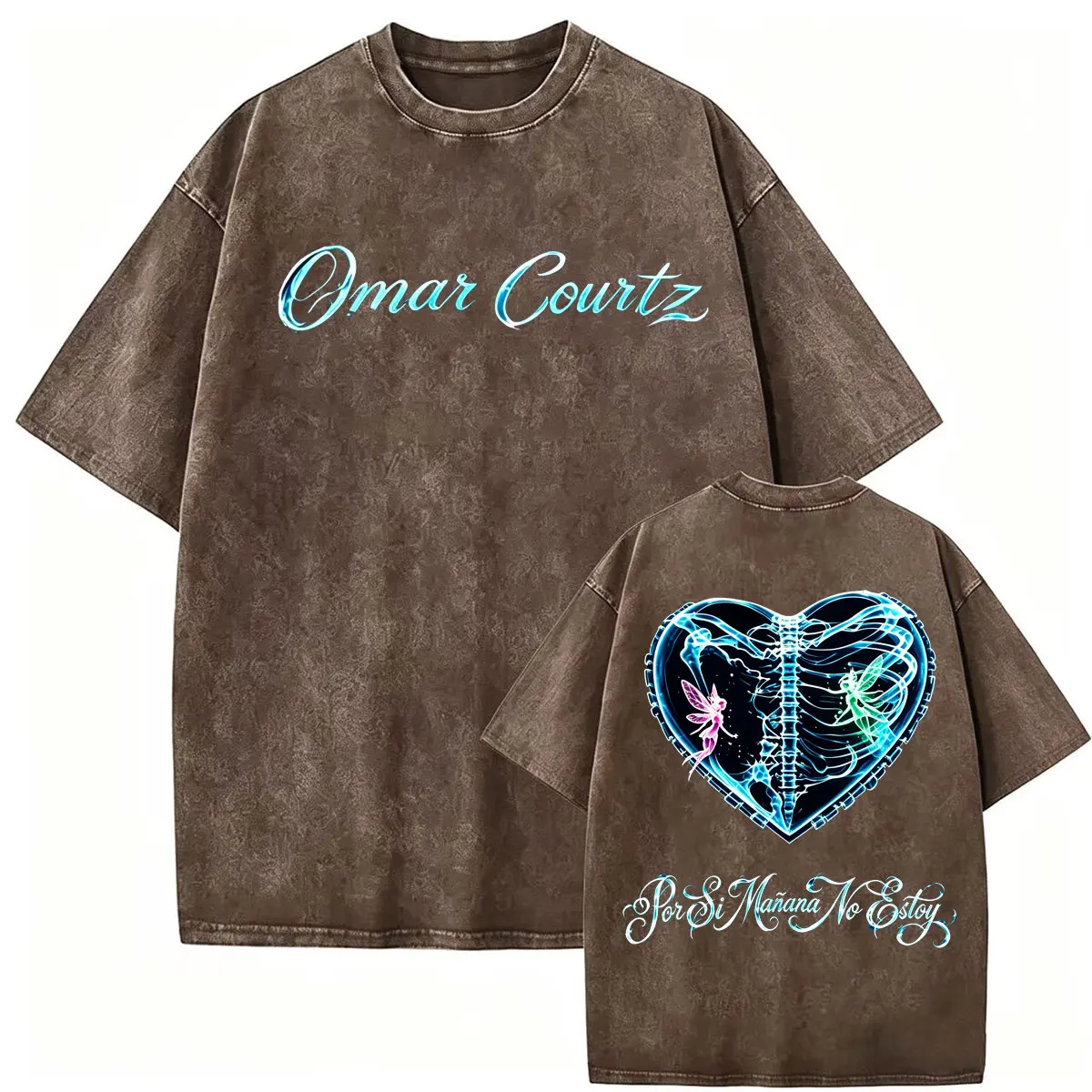 Vintage Washed Omar Courtz Por Si Manana No Estoy Tour T-Shirts Herren Damen Mode Ästhetisches T-Shirt Streetwear Oversized T-Shirt – Detail 28