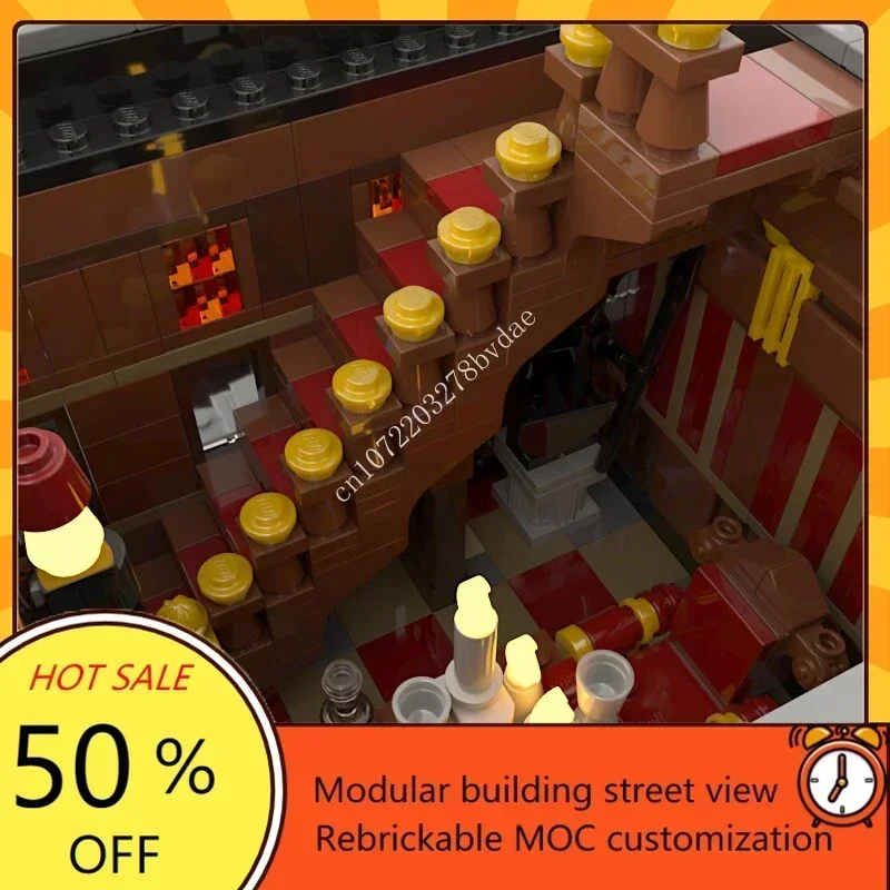 Vlad Brickula Mansion Modulare MOC Vista stradale creativa Modello Building Blocks Architettura Educazione fai da te Modello di assemblaggio Giocattoli Regalo