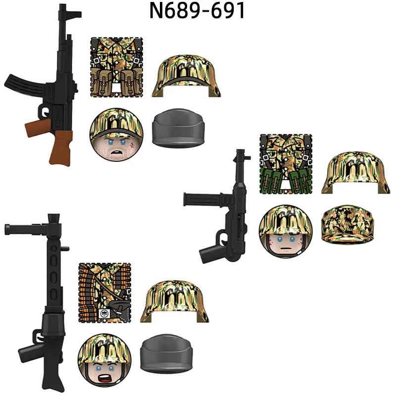 

The N689-N691 Camouflage Soldier Model Blocks MOC Bricks Set Gifts Toys
