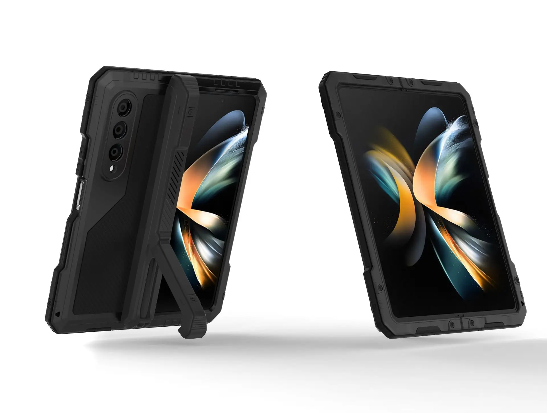Wytrzymała zbroja 360 pełna obudowa telefonu komórkowego dla Samsung Galaxy Z Fold4 składana 4 5 metalowa aluminiowa obudowa odporna na wstrząsy — zdjęcie produktu 5