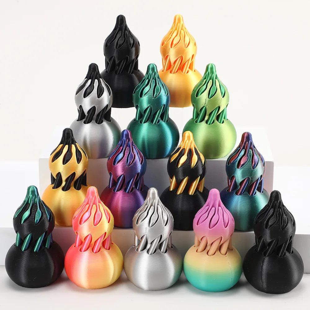 3D Printed Gourd Swirl Creative Decompression Easter Pyramid Spiral Finger Ornament Mini Swirl Play Office Table Decorations