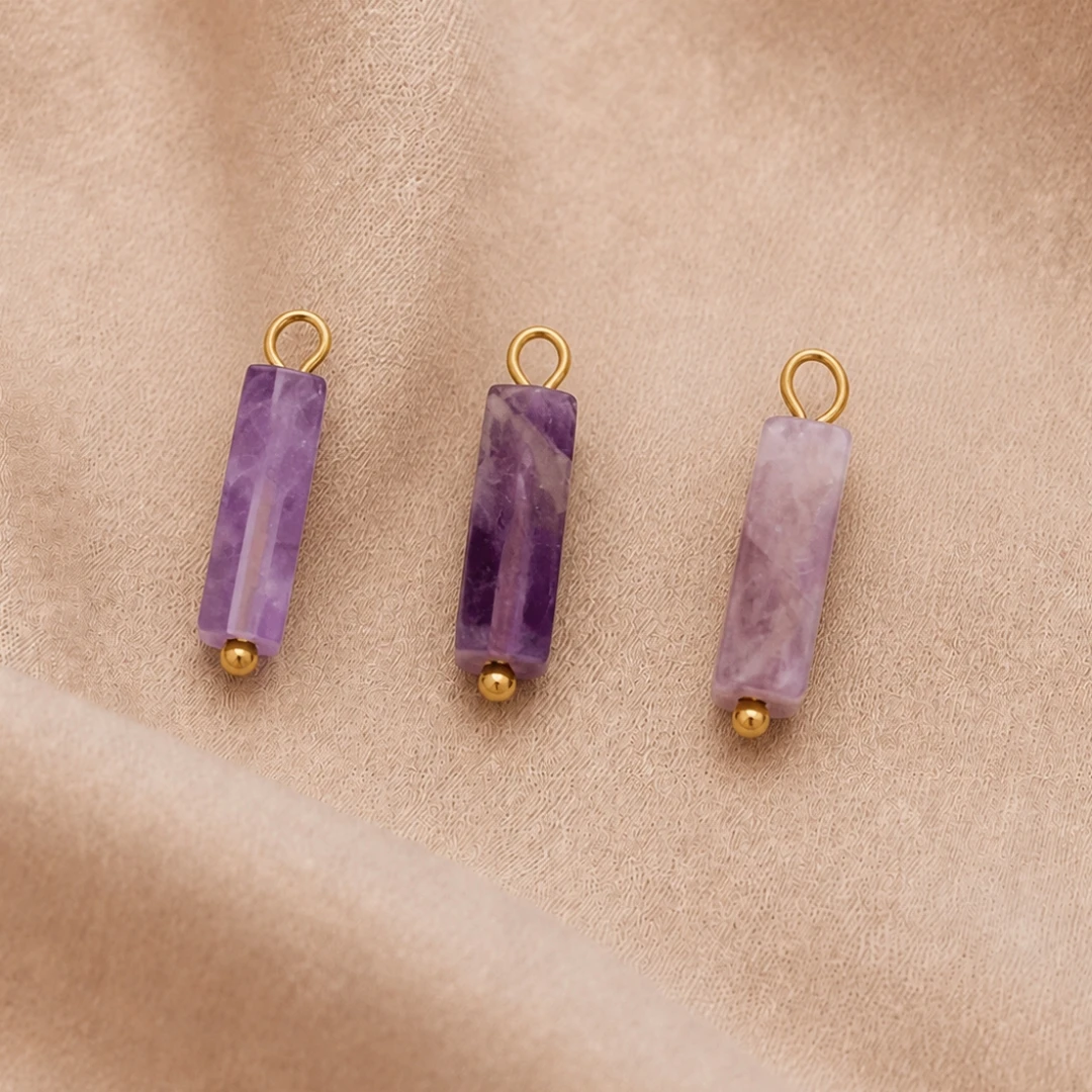 5 ชิ้น จี้คริสตัลทรงลูกบาศก์หิ - Crystal Pendant Necklace Natural Stone บทวิจารณ์และราคา