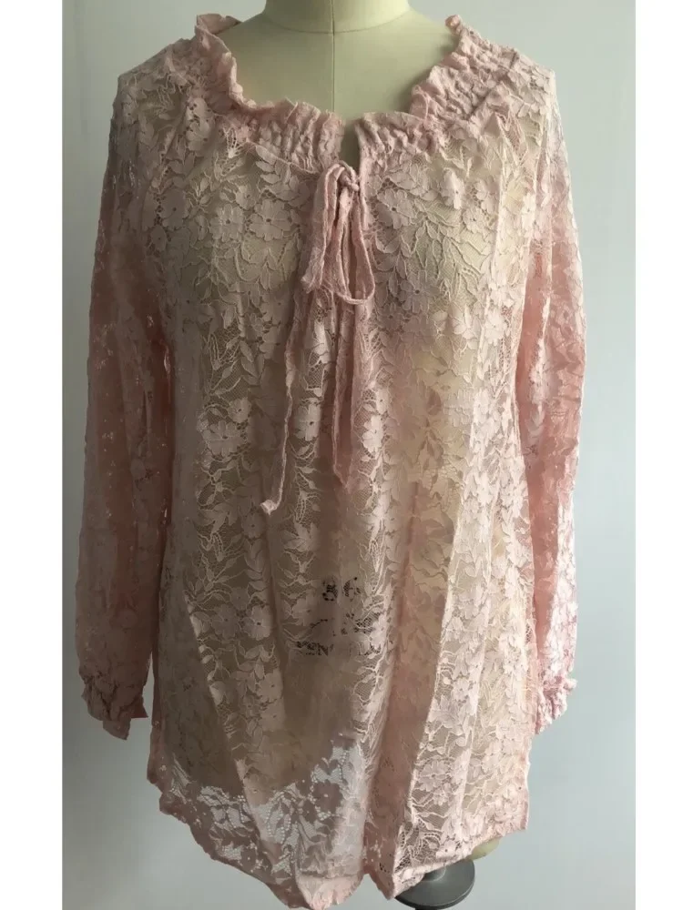 

Красивые осенние новые женские топы, однотонные сексуальные рубашки с v-образным вырезом, повседневные свободные элегантные кружевные топы, офисная женская одежда