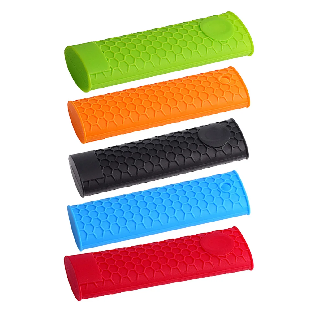 4 قطع مقبض مقلاة من السيليكون للأواني مقابض Potholders مع مقلاة من الفولاذ المقاوم للصدأ