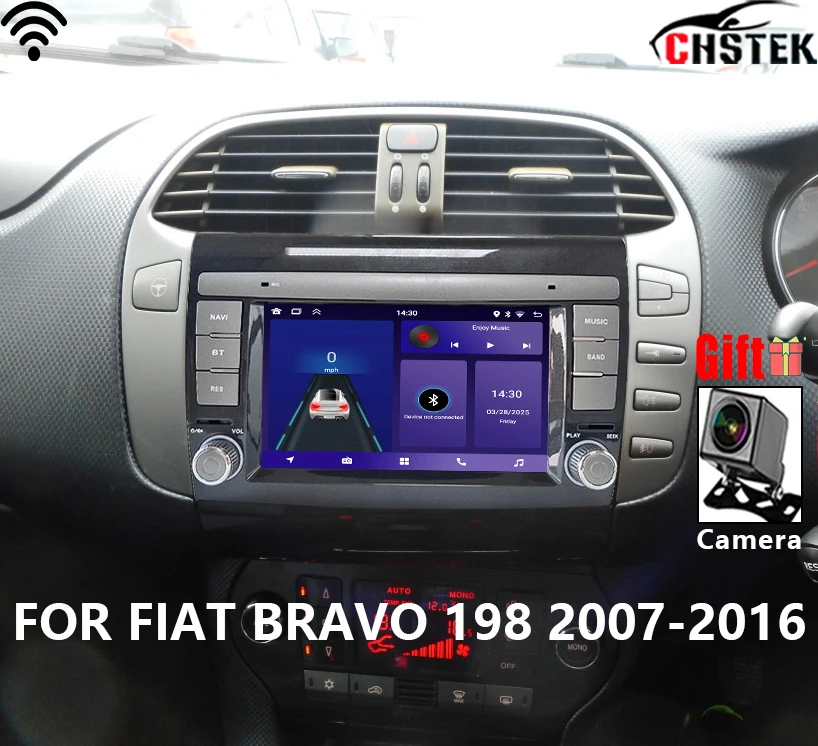 Carplay inalámbrico para Fiat Bravo Ritmo 198 2007-2016 navegación Android Bluetooth modelos de actualización Multimedia GPS WIFI Auto Vedio