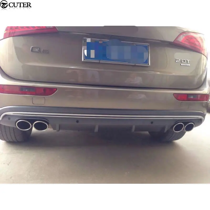 Q5 S-LINE SQ5 Style Rear Bumper Diffuser Lip Exhaust Tips Pipes for Audi Q5 Sline Standard 12-16