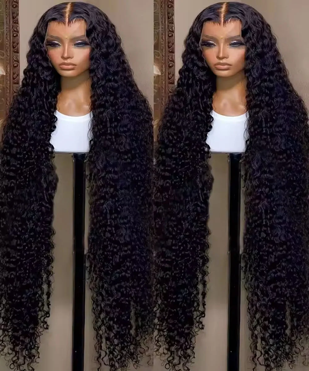 

250 Density 40 Inch Deep Wave 360 13x6 HD Lace Front Human Hair Wig Water Wave Curly Glueless Wigs For Black Women Preplucked