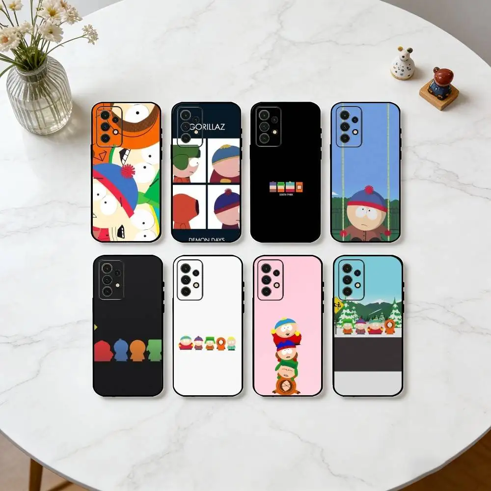 S-South Cartoon Park   Phone Case For Samsung S25,S24,S21,S22,S23,S30,Ultra,S20,Plus,Fe,Lite,Note,10,Black Cover