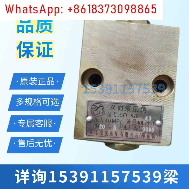 Jiangsu Dingsheng Hydraulic Two-way Hydraulic Lock SO-K8L-43 Jiangdu Lidon Oil Cylinder with SO-K8L-43C/E/B1