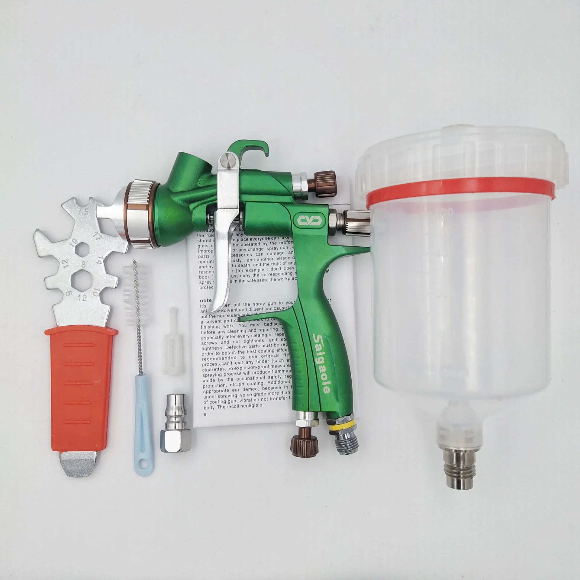 New Saigaole UVU Spray Gun Auto Topcoat High Atomization Paint Sheet Metal High End Spray Gun Nozzle 1.3mm Cup Capacity 600ml