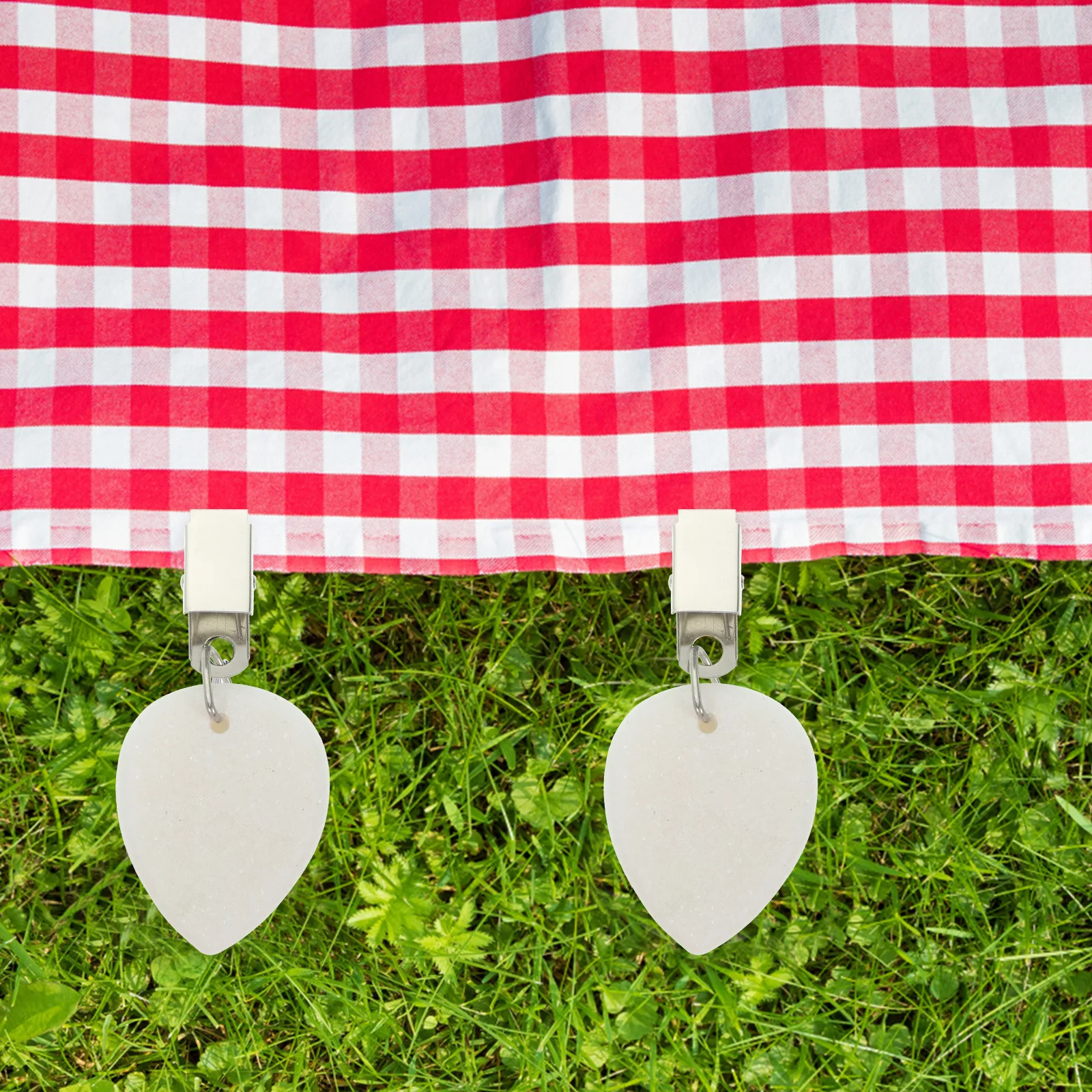 

4Pcs Tablecloth Weights Stone Clips Fixers for Table Cover Outdoor Picnic Garden Patio Non Slip Tablecloth Pendant