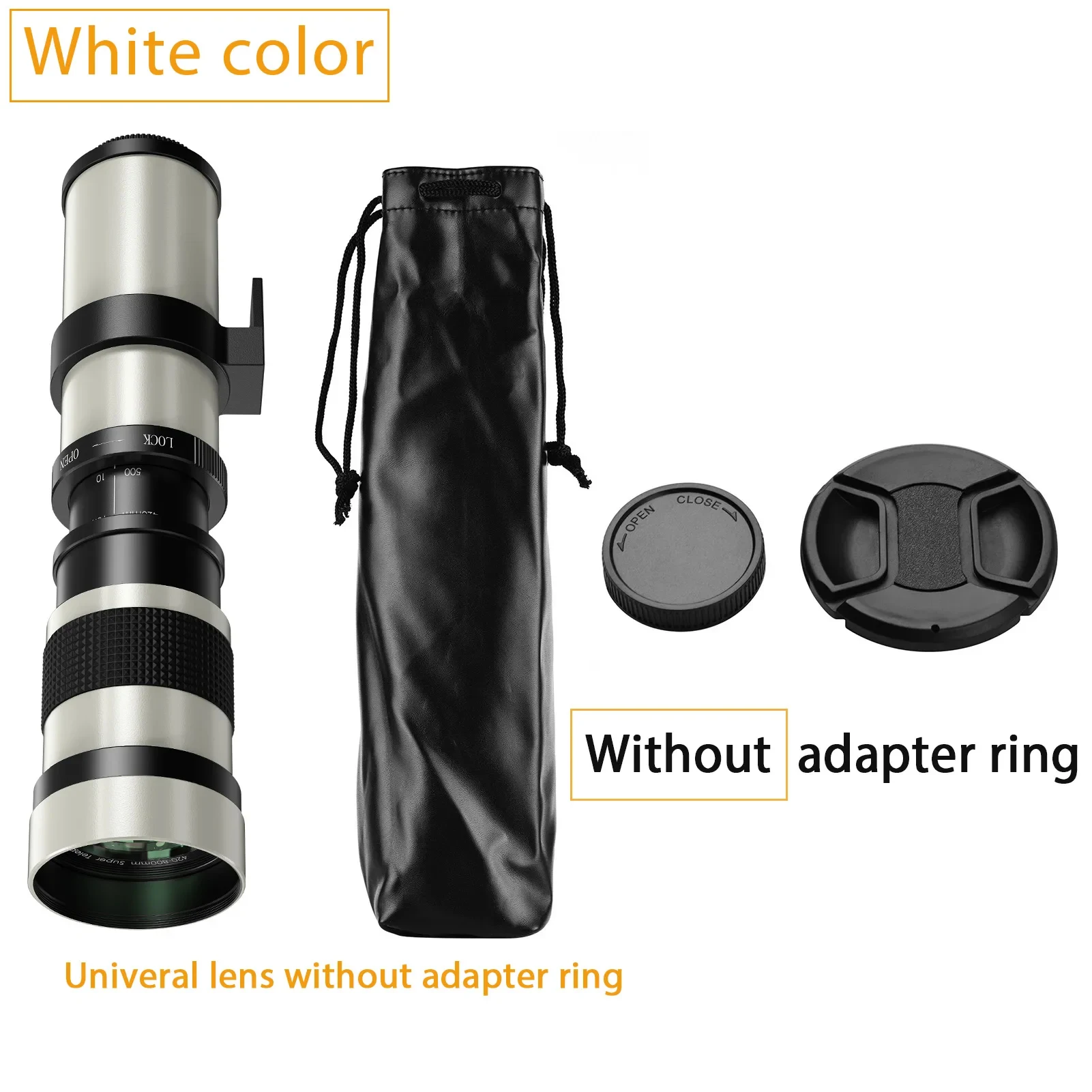 Lightdow-手動望遠ズームレンズ、ミラーレスカメラ、420-800mm、f 8.3