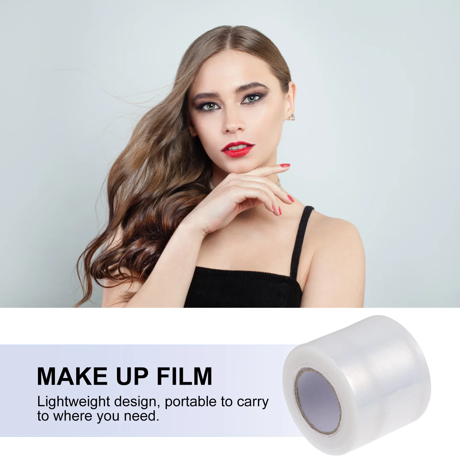 Film de Protection jetable pour les lèvres, 3 rouleaux, enveloppe plastique transparente, Film de maquillage Ultra fin et léger, soins des sourcils extensibles