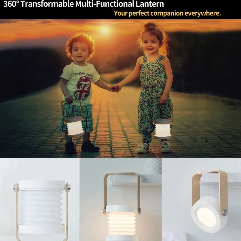 Imagem -05 - Recarregável Led Lanterna Lâmpada Regulável Multi-funcional Luz Portátil Bedside Lamp para Quarto