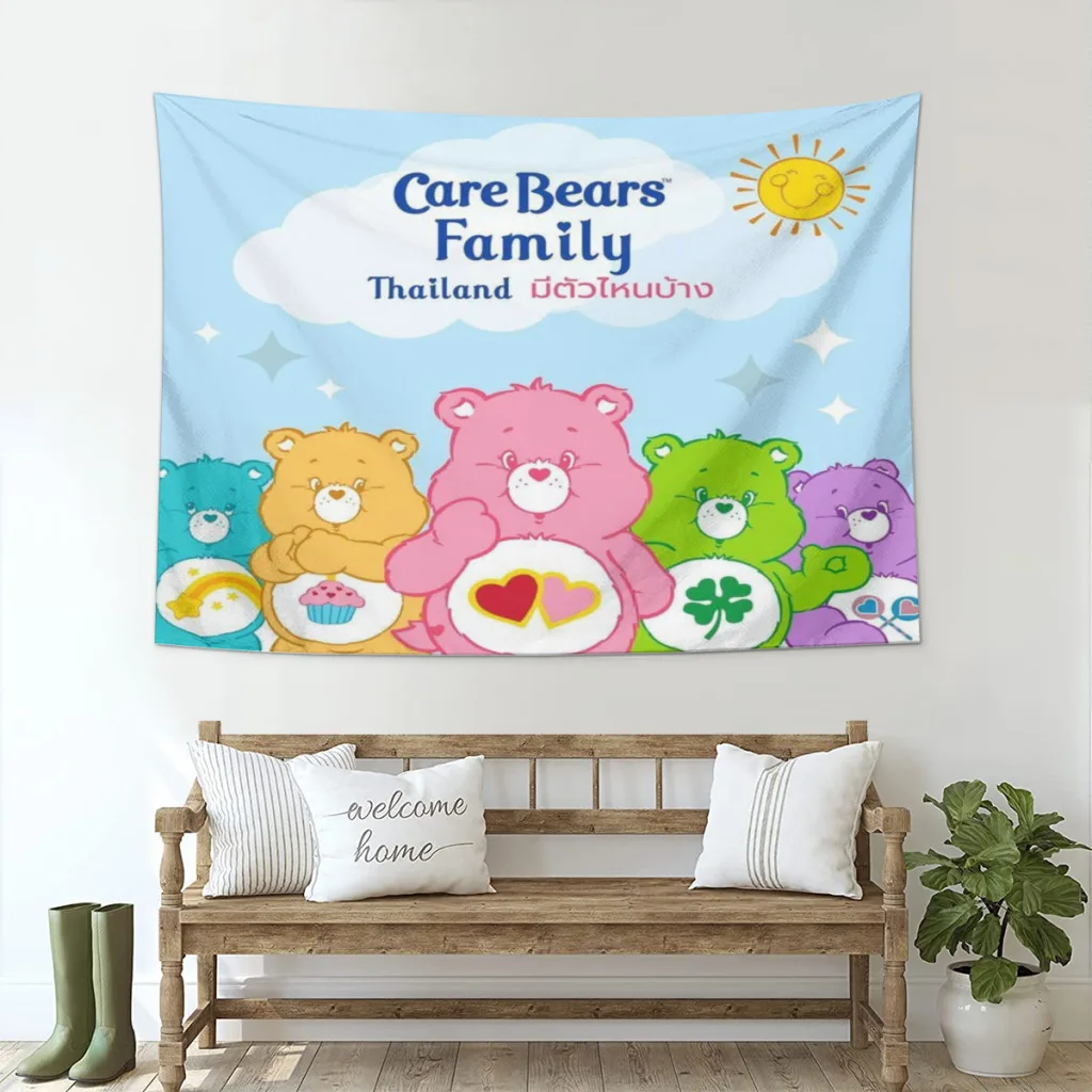 

Care Bears Tapestry Room Décor Aesthetic Home Decoration Bedroom Wall Art